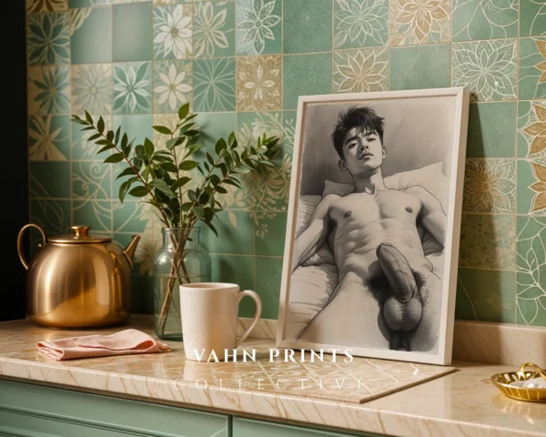 Modern Man Body Silhouette Illustration Digital