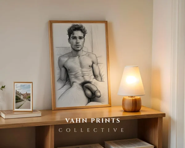 V520c_m1 Abstract Artistic Male Anatomy Wall Decor