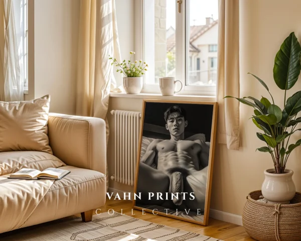 Minimal Clean Masculine Body Drawing Digital