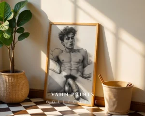 Classic Man Figure Illustration Digital Print