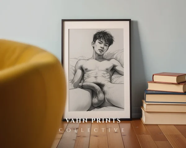 V525c_m1 Abstract Male Body Shape Contemporary Decor