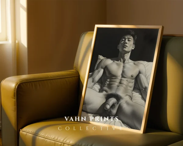 Modern Male Figure Gesture Art Print Download