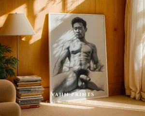 V527c_m1 Fine Art Masculine Anatomy Digital Wall Art
