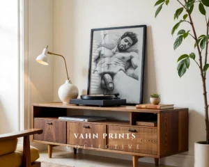 Classic Masculine Body Drawing Digital Decor