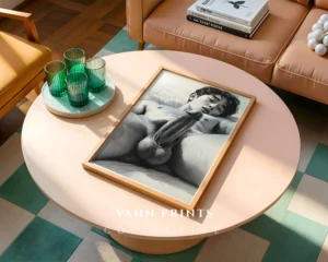 Minimal Male Figure Outline Art Print Download