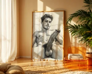 V538c_m1 Fine Line Masculine Body Sketch Digital