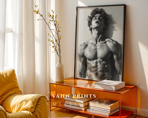 Minimalist Male Body Gesture Art Print