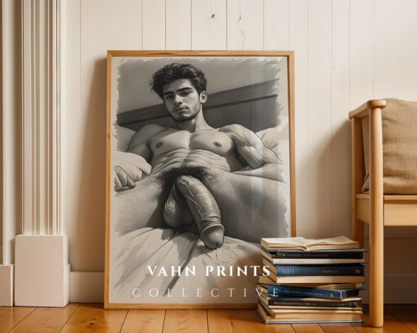 Modern Masculine Figure Body Digital Print