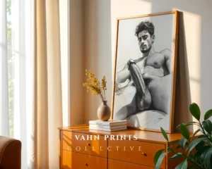 Stylized Man Figure Anatomy Digital Decor