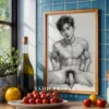 Modern Artistic Masculine Body Line Art