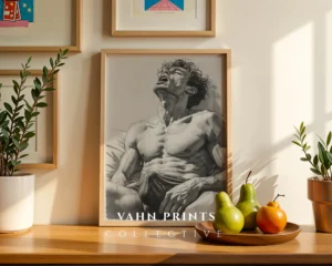 Classic Male Body Pose Illustration Digital