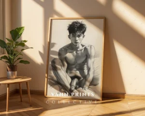 Contemporary Masculine Figure Body Art Wall Decor