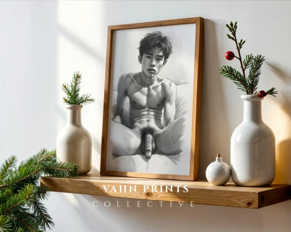 V563c_m1 Abstract Artistic Male Body Shape Wall Art