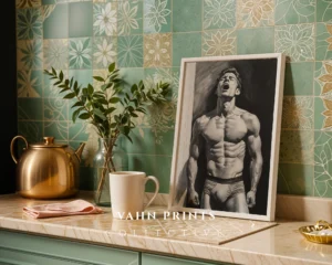 Abstract Modern Male Torso Study Wall Decor