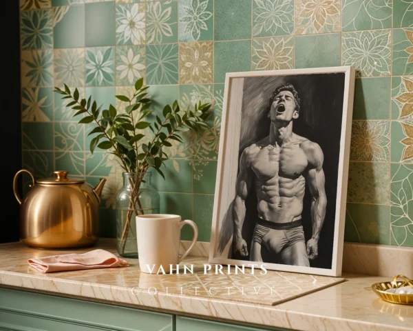 Abstract Modern Male Torso Study Wall Decor