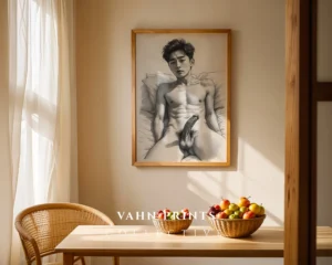 Abstract Male Body Balance Illustration Digital