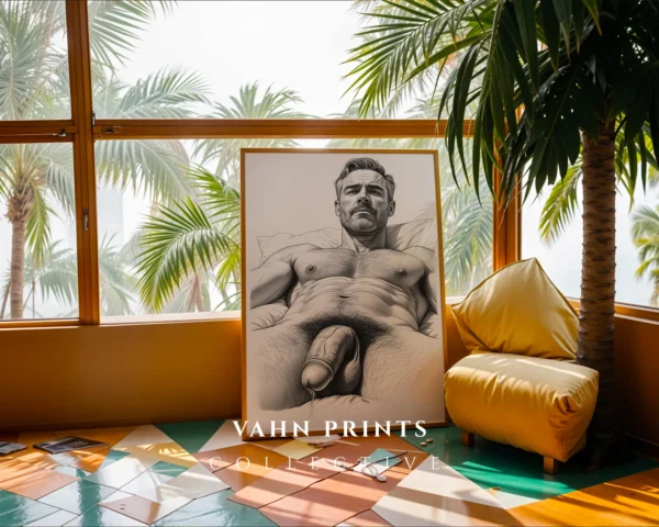 Classic Male Anatomy Figure Printable Wall Art