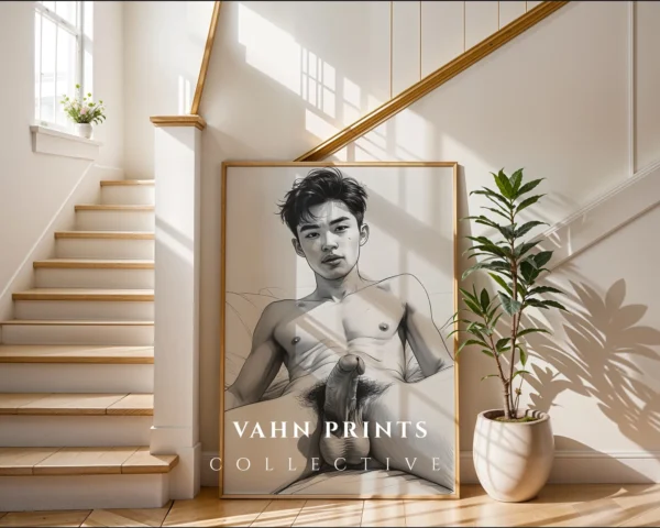 Abstract Male Figure Dynamics Wall Decor