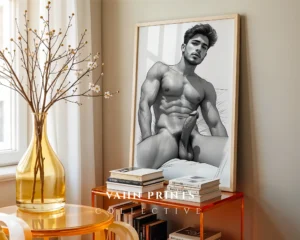 V604c_m1 Fine Art Masculine Body Drawing Digital