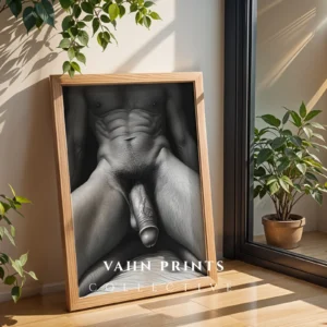 Minimal Clean Male Anatomy Art Print Download