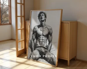 Modern Man Figure Balance Illustration Wall Art