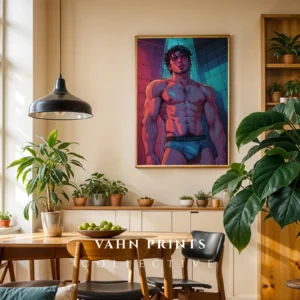 Printable Nude Anime Man Wall Art Digital Home Decor