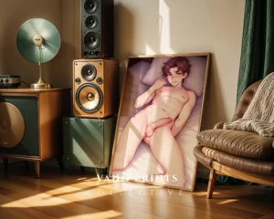 Digital Download Anime Male Nude Poster Modern Aesthetic