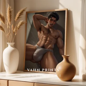 Digital Wall Art Anime Male Nude Poster Modern Decor