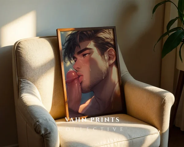 Digital Nude Male Anime Print Modern Wall Decor