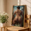 Modern Digital Anime Male Nude Poster Printable Wall Decor