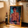 Anime Male Nude Poster Modern Digital Wall Art Printable