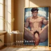 Printable Anime Male Nude Wall Poster Digital Modern Decor