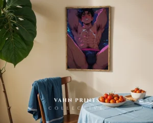 Modern Wall Art Nude Anime Male Poster Digital Download