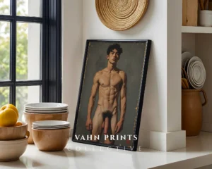 Digital Modern Wall Art Anime Male Nude Poster Printable