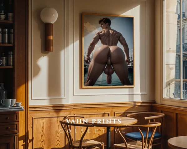 Printable Modern Wall Art Anime Male Nude Digital Poster