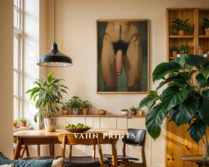 Modern Digital Poster Anime Male Nude Wall Art Printable