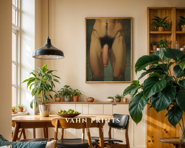 Modern Digital Poster Anime Male Nude Wall Art Printable