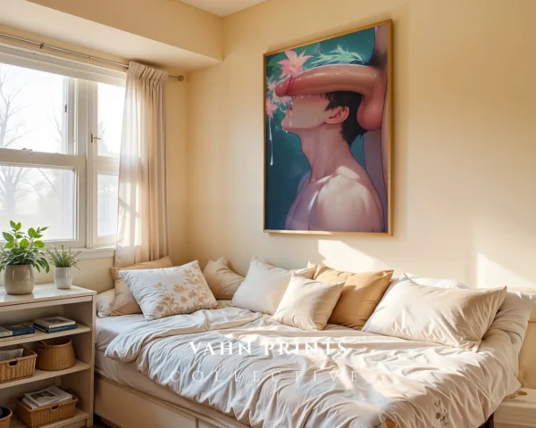 Printable Anime Male Nude Poster Digital Modern Wall Decor