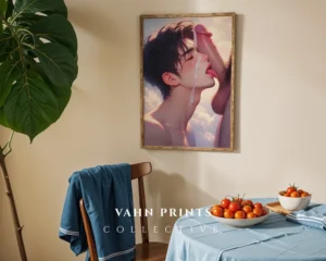 Printable Anime Male Nude Wall Art Digital Modern Poster