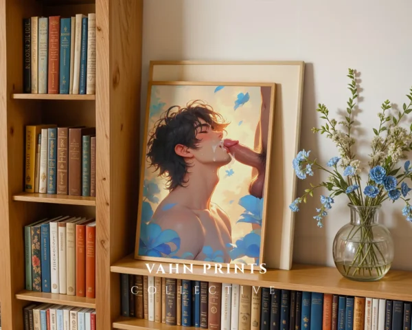 Digital Download Poster Anime Male Nude Modern Printable Wall