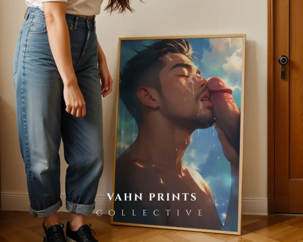 Modern Digital Poster Nude Male Anime Wall Art Printable