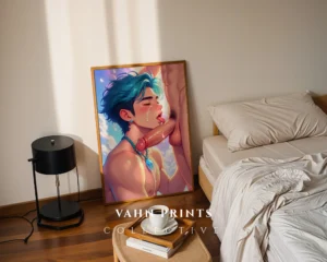 Modern Wall Art Anime Male Nude Printable Digital Poster