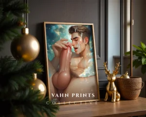 Modern Digital Poster Anime Male Nude Printable Wall Art