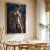 Printable Digital Poster Anime Male Nude Modern Wall Art
