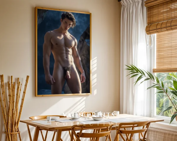 Printable Digital Poster Anime Male Nude Modern Wall Art