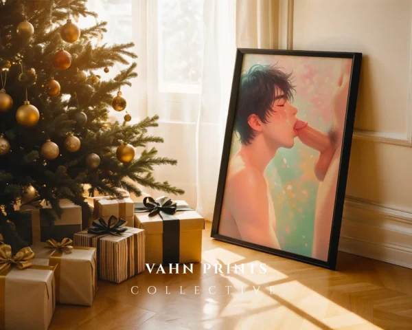 Printable Anime Male Nude Digital Poster Modern Wall Art