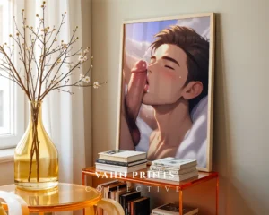 Sexy Anime Man Poster Digital Download Modern Wall Art