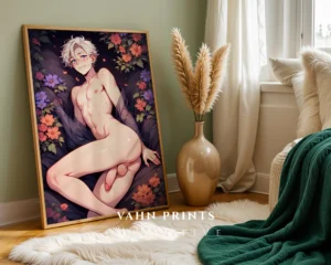 Gay Anime Male Poster Modern Digital Download Wall Art