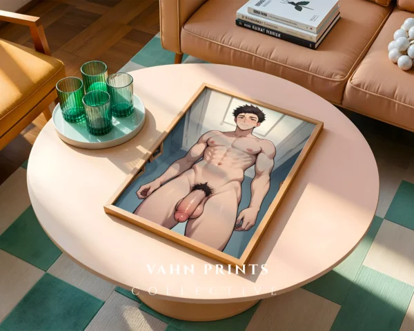 Printable Modern Wall Art Hot Anime Guy Digital Poster