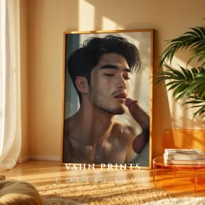 Naked Male Anime Poster Digital Download Modern Wall Art
